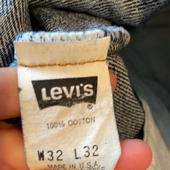 Levi’s Jeans 505 SZ 32/32 Made in the USA Fray at Bottom Blue/White Wash - Picture 10 of 10